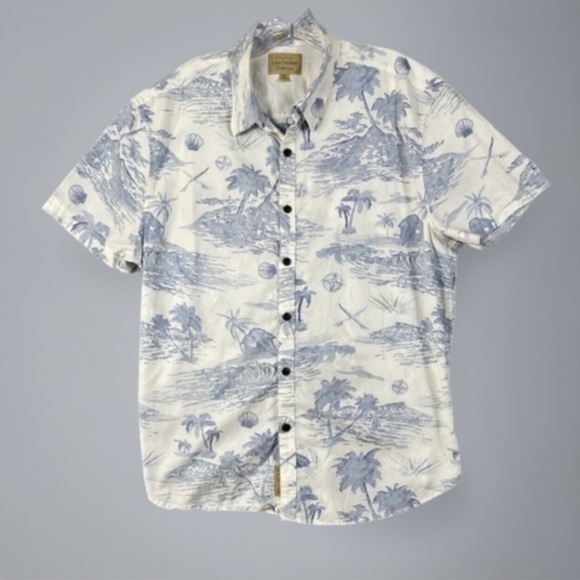 Lucky Brand men’s shirt short sleeve button down size medium - Picture 1 of 5
